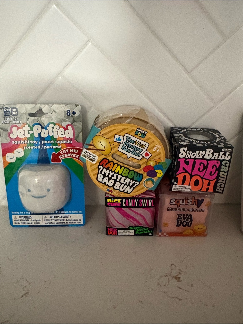 Squishy bundle! RMS dumpling SEALED! new, Snowball & Candy Swirl Needoh; Squeeze